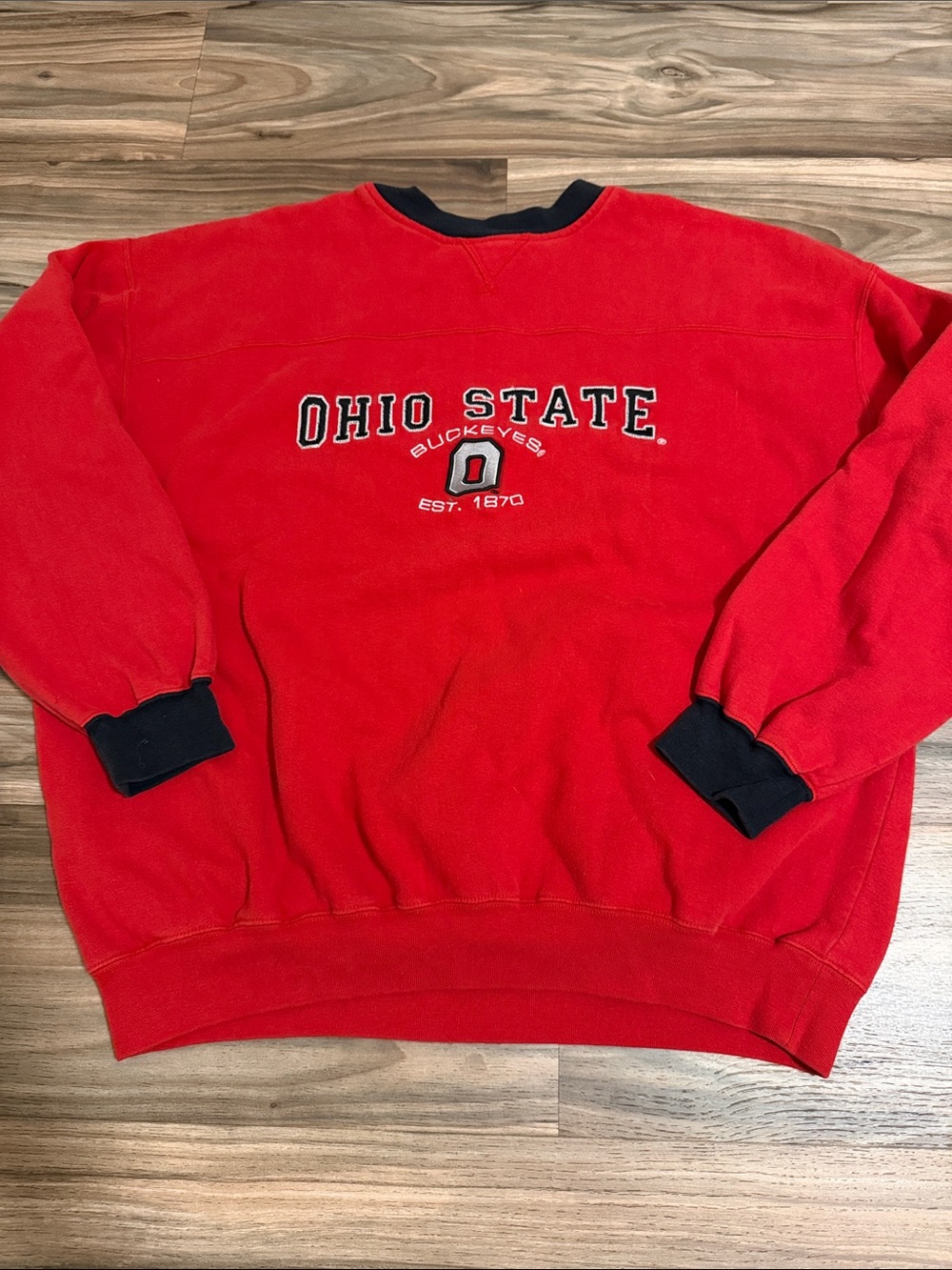 Lee Sport Vtg. Ohio State Buckeyes Red Crewneck Sweatshirt Men’s Sz. XL Y2K